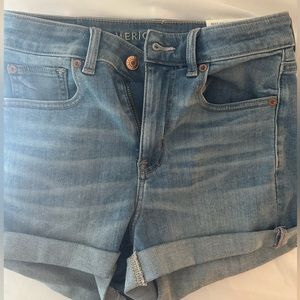 American eagle high rise jean shorts